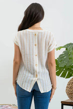 Load image into Gallery viewer, Beige Back Button Top

