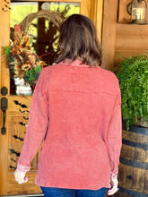 Load image into Gallery viewer, Bonfire Waffle Acid Wash Shacket
