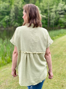 Celery Mineral Wash Top