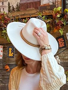 Dandy Panama Hat with Braided Leather Belt