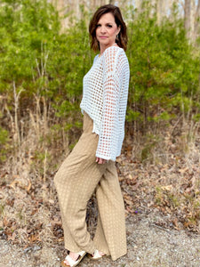 Let's Go to the Beach Sheer Crochet Pullover