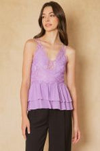 Load image into Gallery viewer, Lilac Peplum Top
