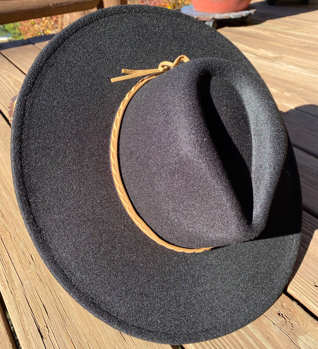 Dandy Panama Hat with Braided Leather Belt