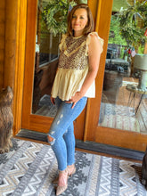 Load image into Gallery viewer, Lena Leopard Peplum Top

