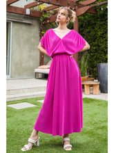 Load image into Gallery viewer, Majestic Magenta Pleated Dress
