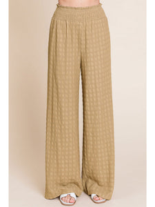 Terry Textured Taupe Pants