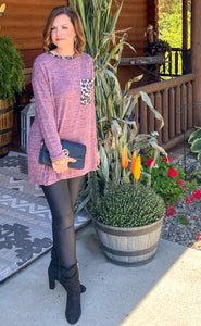 Laura Leopard Pocket Top