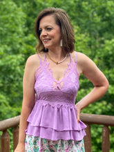 Load image into Gallery viewer, Lilac Peplum Top
