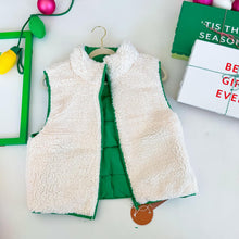 Load image into Gallery viewer, Green With Envy Reversible Sherpa Vest
