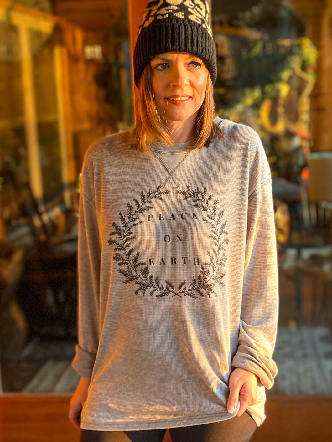 Peace on Earth Thermal Long Sleeve