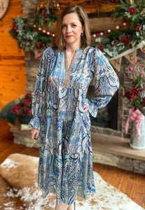 Peacock Paisley Dress