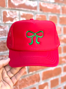 Embroidered Bow Trucker Hats