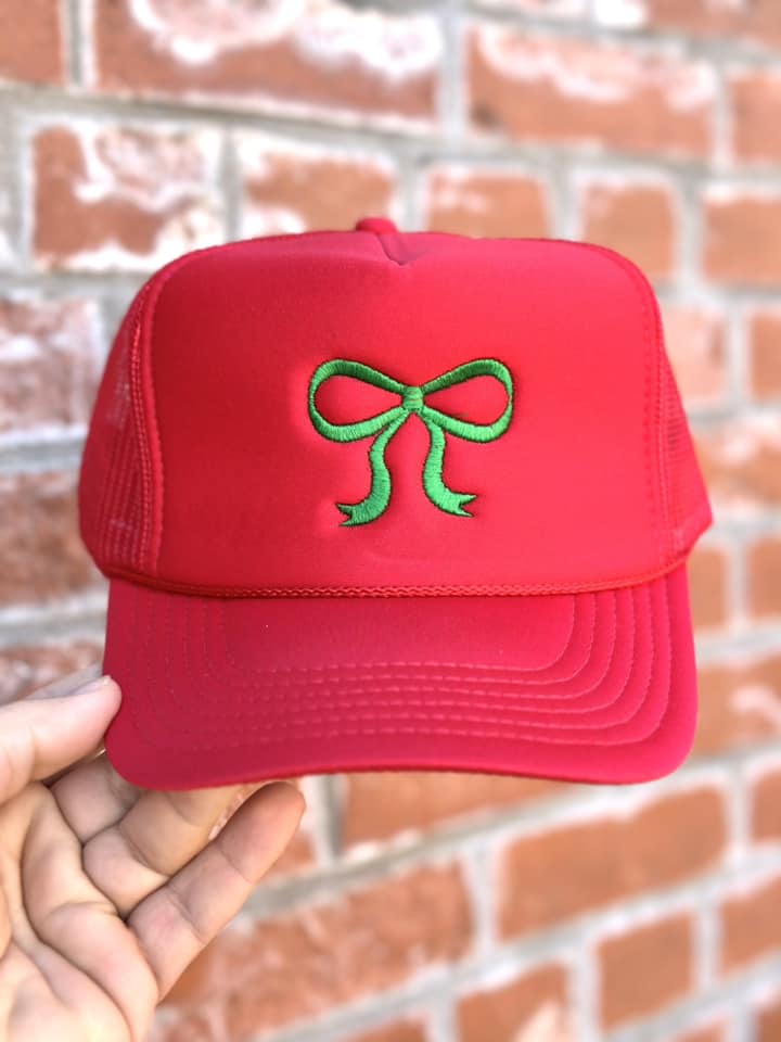 Embroidered Bow Trucker Hats