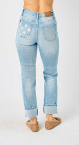Star Bright Judy Blue Boyfriend Jeans