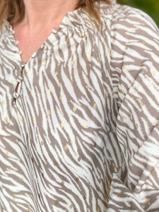 Zebra Gold Speckled Top