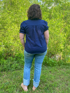 Midnight Sky Puff Sleeve Top