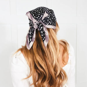 Beverly Multi-Purpose Bandana Scarf Black Animal Print