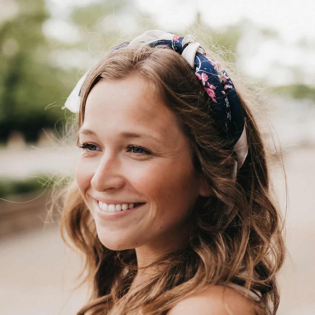 Beverly Multi-Purpose Bandana/Scarf Navy Floral