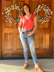 Sweetheart Lace Knit Top