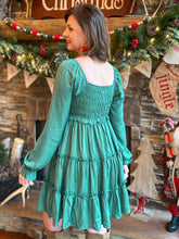 Load image into Gallery viewer, Meet Me Under the Mistletoe Emerald Dress
