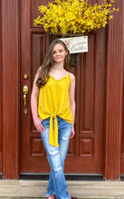 Load image into Gallery viewer, Forsythia Frayed Tie-able Tank
