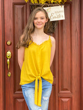 Load image into Gallery viewer, Forsythia Frayed Tie-able Tank
