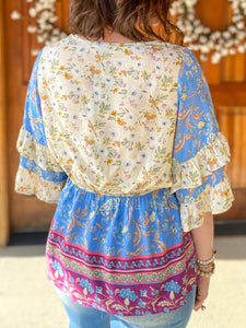Frilly Floral Top