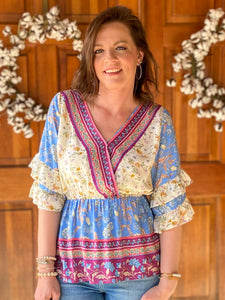 Frilly Floral Top