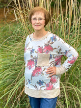 Load image into Gallery viewer, Spring In Winter Floral Top
