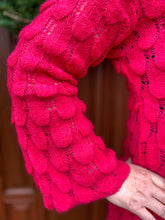 Load image into Gallery viewer, Fuchsia Feather Sweater
