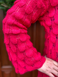 Fuchsia Feather Sweater