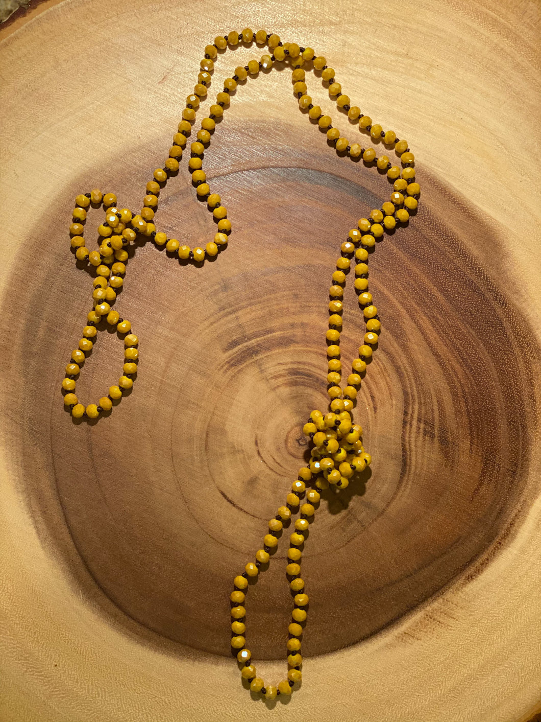 Mustard Beaded Necklace