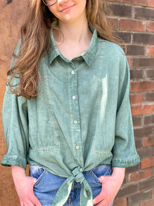 Lagoon Button Down Top