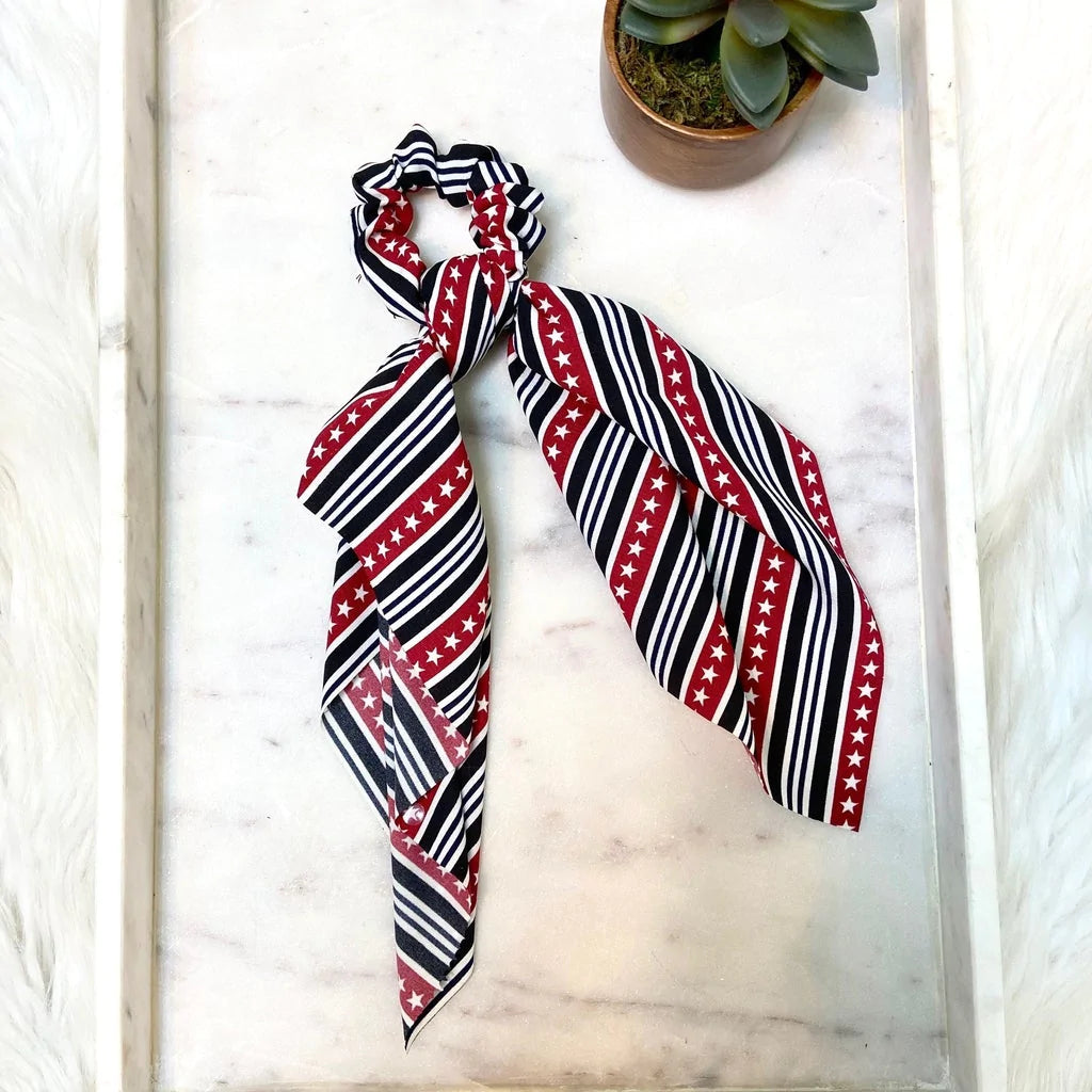 Long Hair Scarf/Scrunchie Stars and Stripes
