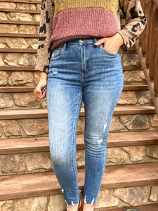 Tracy Vintage Washed Skinny Risen Jeans
