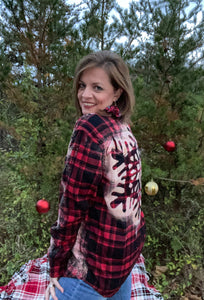 Snowflake Bleached Flannel