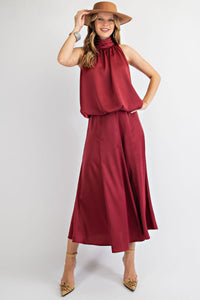 Sweet Cranberry Matching Skirt and Top Set