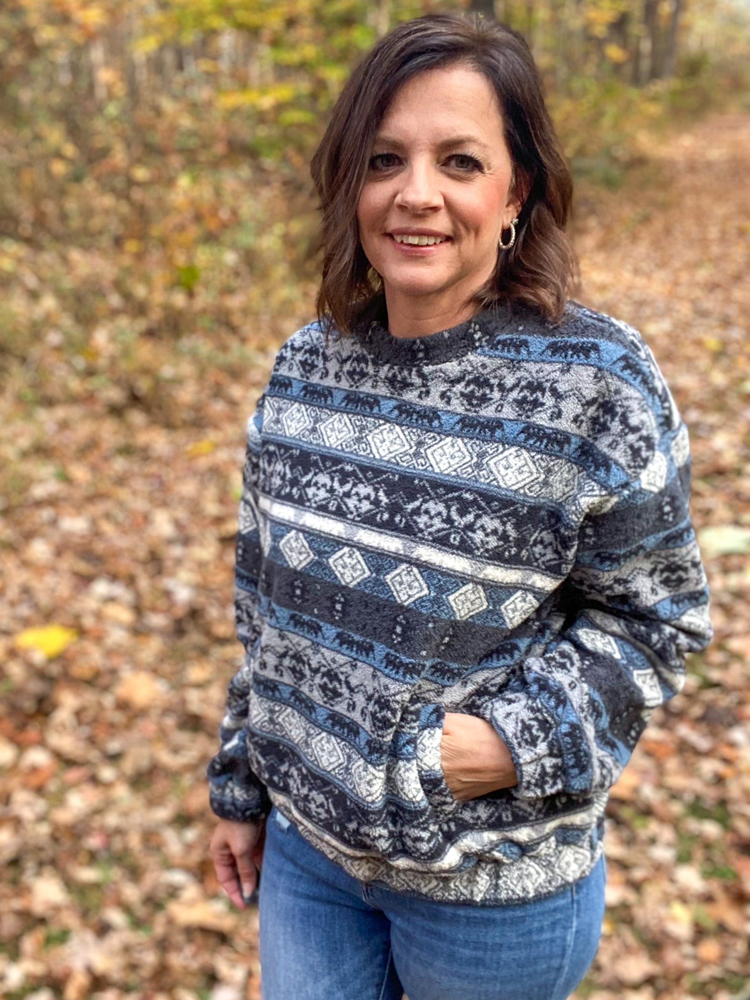 Arizona Aztec Fleece Pullover – Wardrobe on Woods Boutique