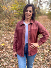 Load image into Gallery viewer, Merry Me Crimson Shacket

