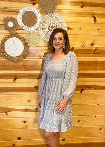 Dove Swiss Dot Dress