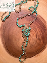 Load image into Gallery viewer, Blue Water Crystal Beaded Necklace
