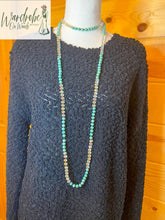 Load image into Gallery viewer, Blue Water Crystal Beaded Necklace
