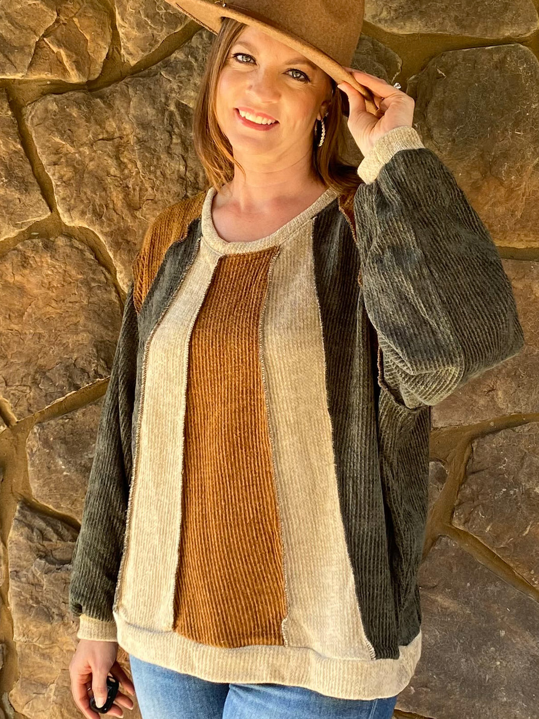 Fall Color Block Top