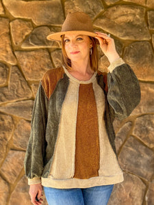 Fall Color Block Top