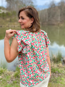 Floral Ruffles Top