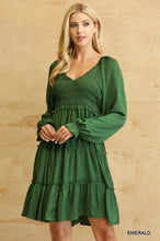 Load image into Gallery viewer, Meet Me Under the Mistletoe Emerald Dress
