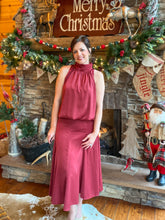 Load image into Gallery viewer, Sweet Cranberry Matching Skirt and Top Set
