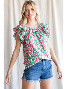 Floral Ruffles Top