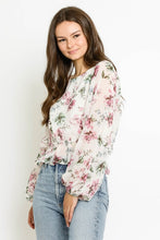Load image into Gallery viewer, Pastel Floral Peplum Top

