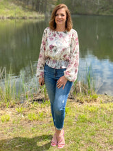 Load image into Gallery viewer, Pastel Floral Peplum Top
